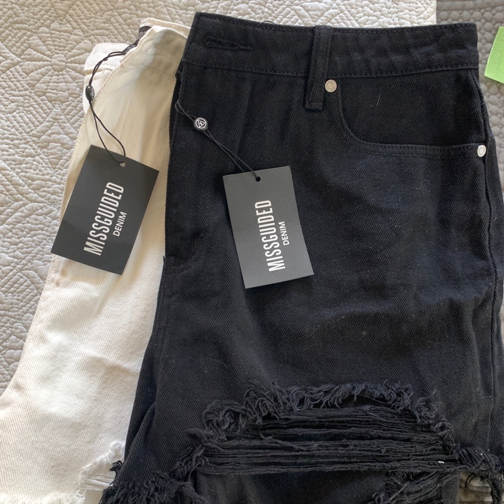 Two pairs of high waisted denim shorts!!